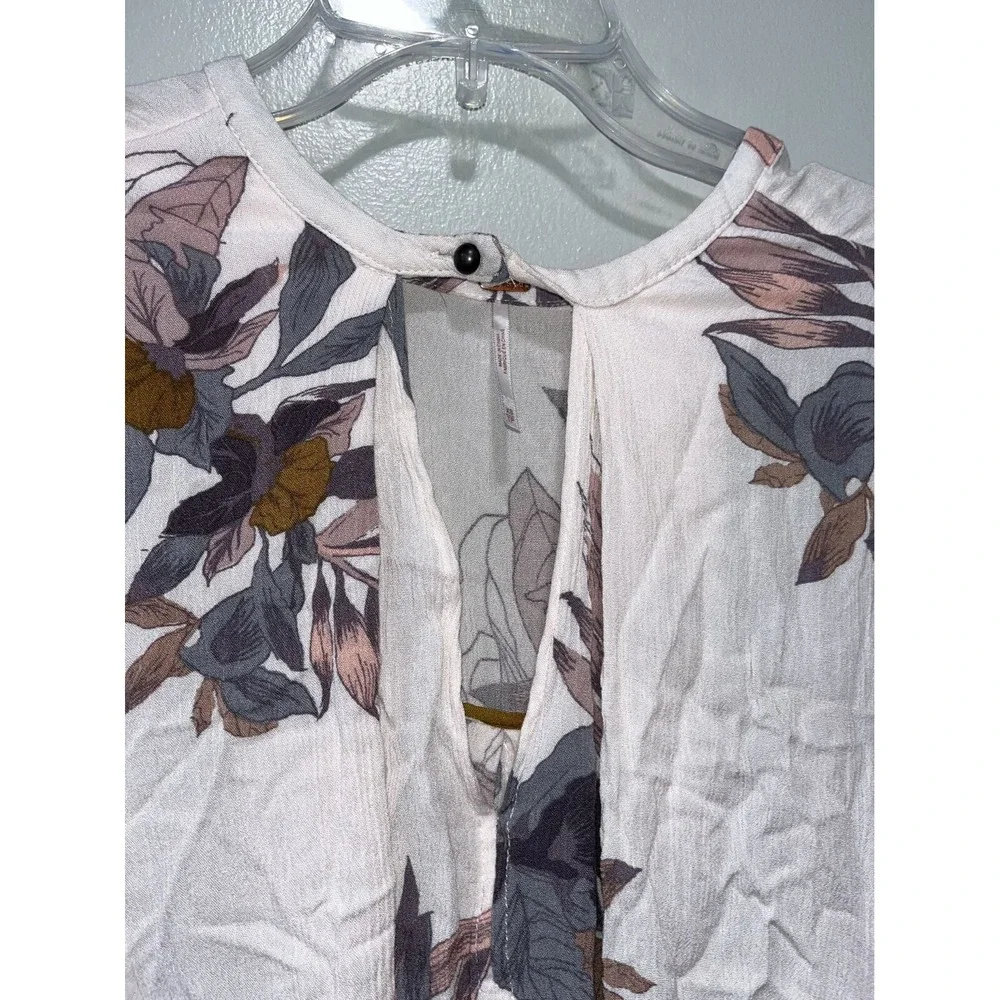 Free‎ People Women's Floral Boho Blouse Top, XS